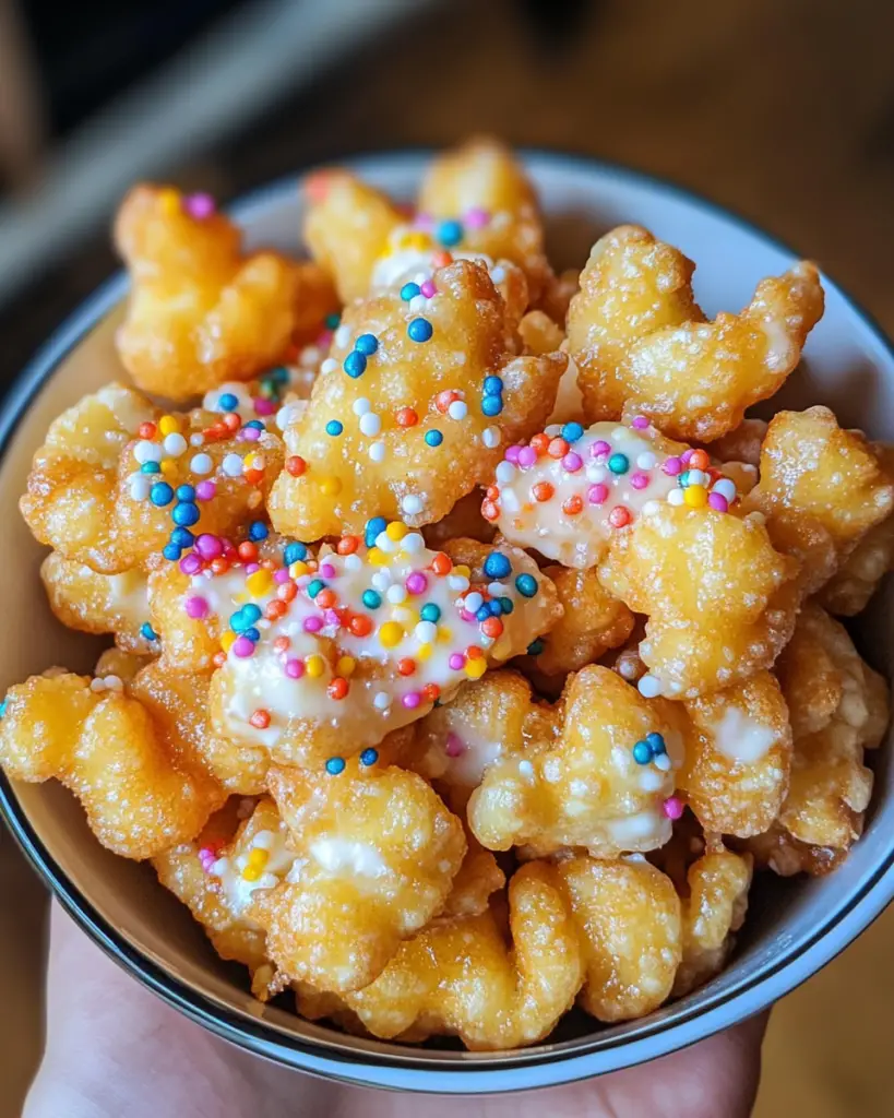 mini funnel cakes, easy fairground treats, crispy funnel cake bites, homemade funnel cakes, bite-sized desserts, fair-inspired snacks