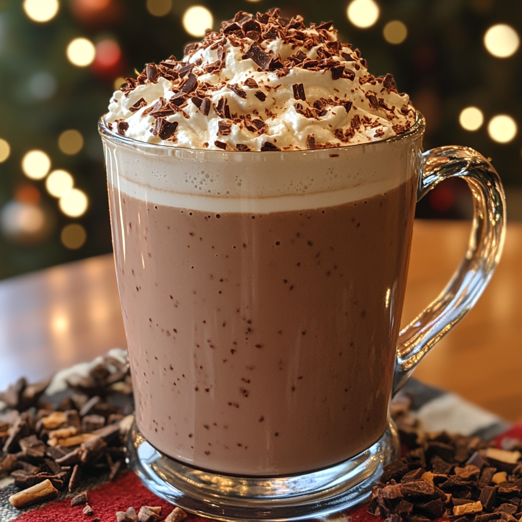 Christmas hot chocolate, slow cooker hot chocolate, holiday crockpot cocoa, creamy holiday hot chocolate, festive hot chocolate recipe