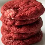 red velvet cookies, crinkle cookie recipe, festive cookies, holiday cookie recipe, chocolate crinkle cookies