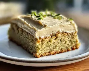 zucchini dessert recipe, moist zucchini bars, brown butter glaze recipe, zucchini cake bars, vegetable-based desserts, nutty frosting ideas, easy zucchini bar recipe