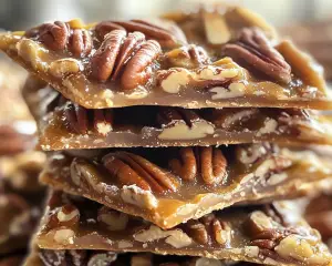 Caramel pecan bark, pecan candy bark, easy holiday dessert, nutty toffee bark, sweet pecan snack, pecan pie candy