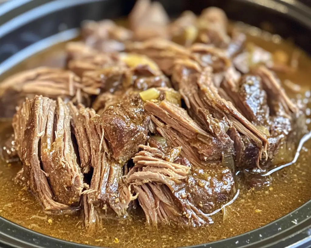 Slow cooker pot roast, Southern pot roast, crockpot beef roast, tangy pot roast recipe, pepperoncini pot roast, au jus beef roast