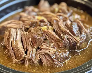 Slow cooker pot roast, Southern pot roast, crockpot beef roast, tangy pot roast recipe, pepperoncini pot roast, au jus beef roast