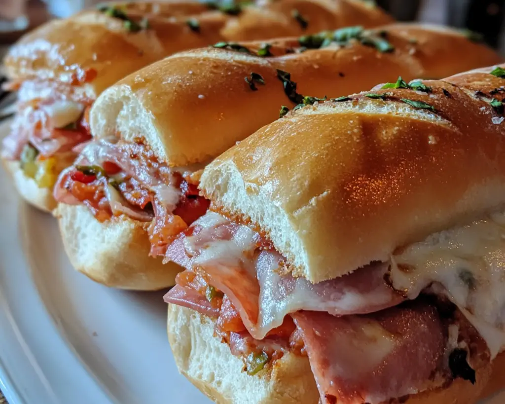 mini Italian sandwiches, slider recipes, party sub sliders, Italian sandwich sliders, easy sub sliders, Italian deli sliders, quick Italian snacks