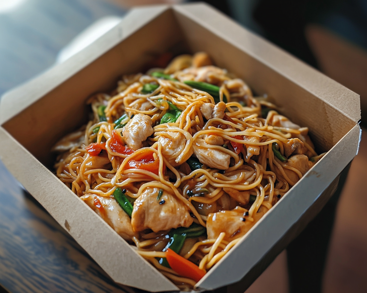 homemade lo mein, easy chicken lo mein recipe, takeout-style noodles, stir-fried chicken noodles, quick lo mein dinner