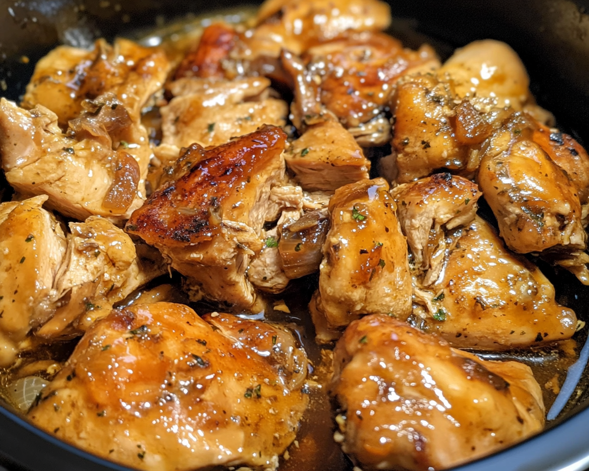 honey garlic chicken recipe, crockpot chicken recipes, slow cooker chicken ideas, garlic honey chicken thighs, easy slow cooker meals, sweet and savory chicken