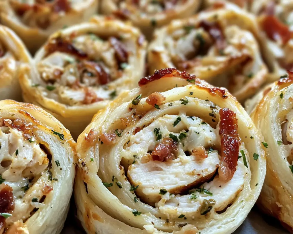 bacon ranch pinwheel wraps, chicken bacon tortilla roll-ups, ranch chicken appetizers, party pinwheel recipe, bacon chicken ranch wraps