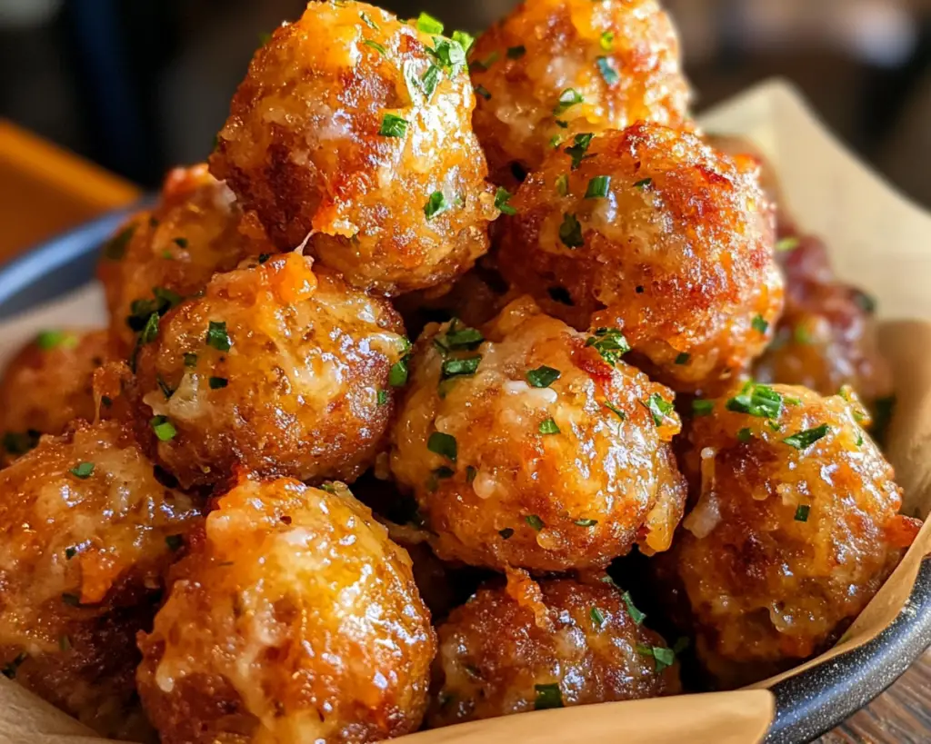 cheddar sausage balls, cheesy sausage balls, garlic biscuit sausage balls, sausage snack recipe, cheddar garlic sausage bites