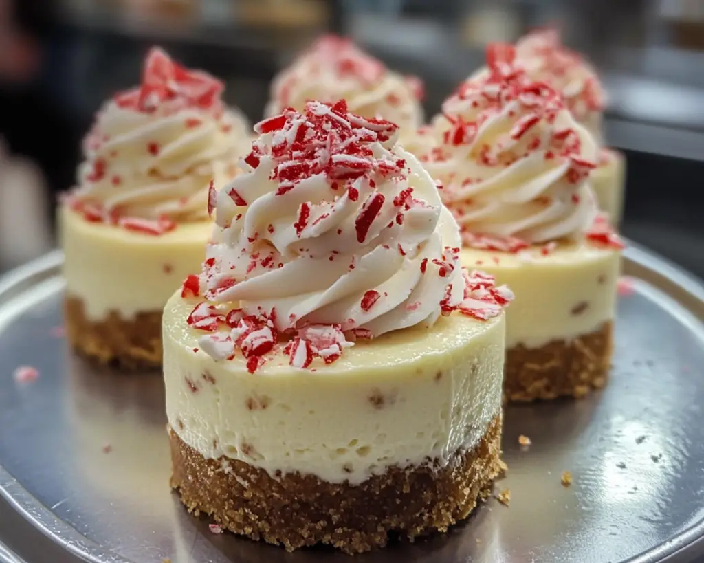 holiday mini cheesecakes, peppermint cheesecake bites, Christmas dessert ideas, festive cheesecake recipe, peppermint candy desserts