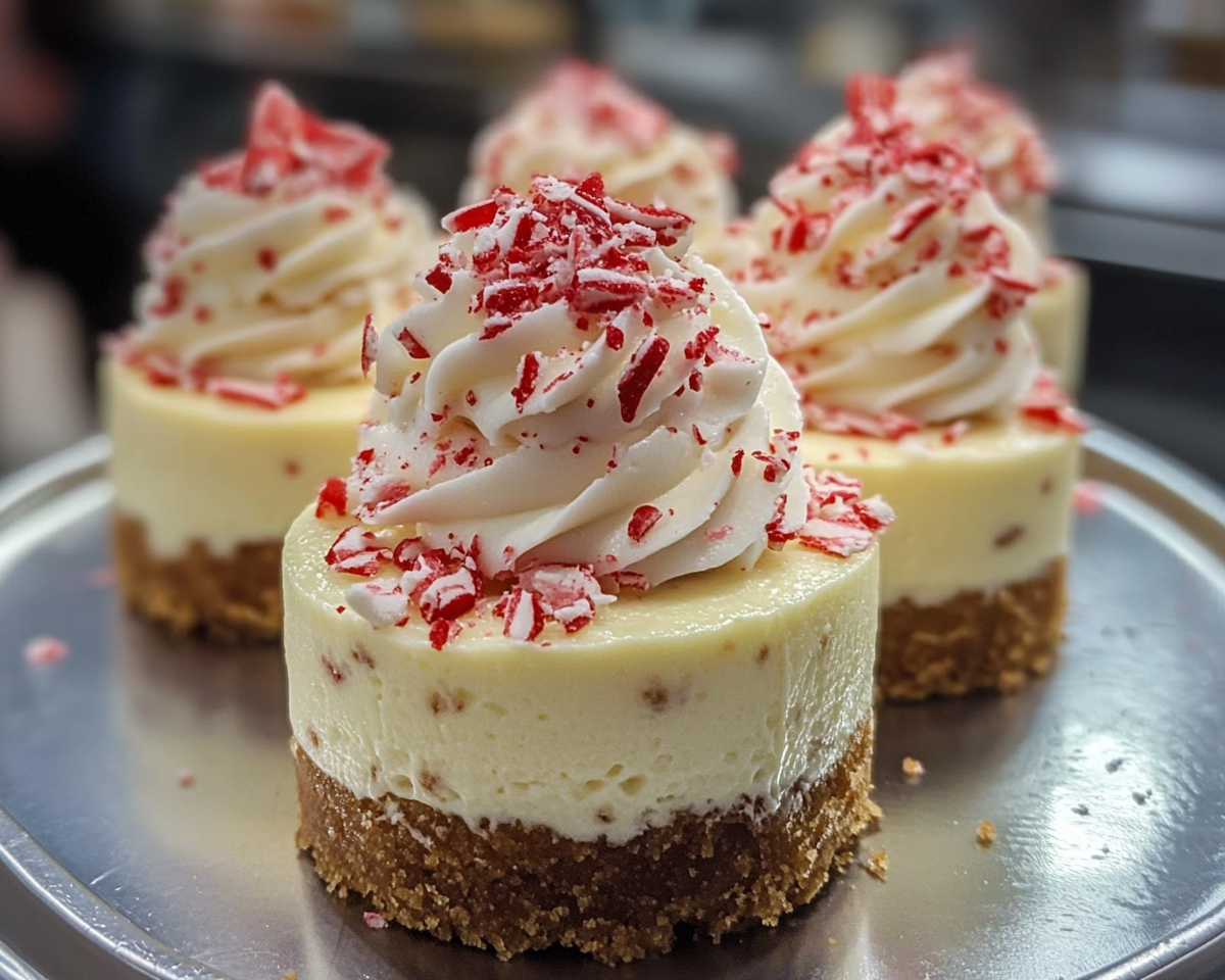 holiday mini cheesecakes, peppermint cheesecake bites, Christmas dessert ideas, festive cheesecake recipe, peppermint candy desserts