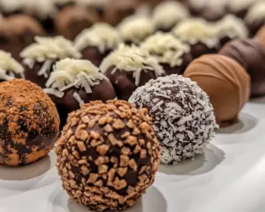 Coconut truffle recipe, No-bake shortbread truffles, Easy coconut dessert, Coconut shortbread balls, Tropical truffle treats