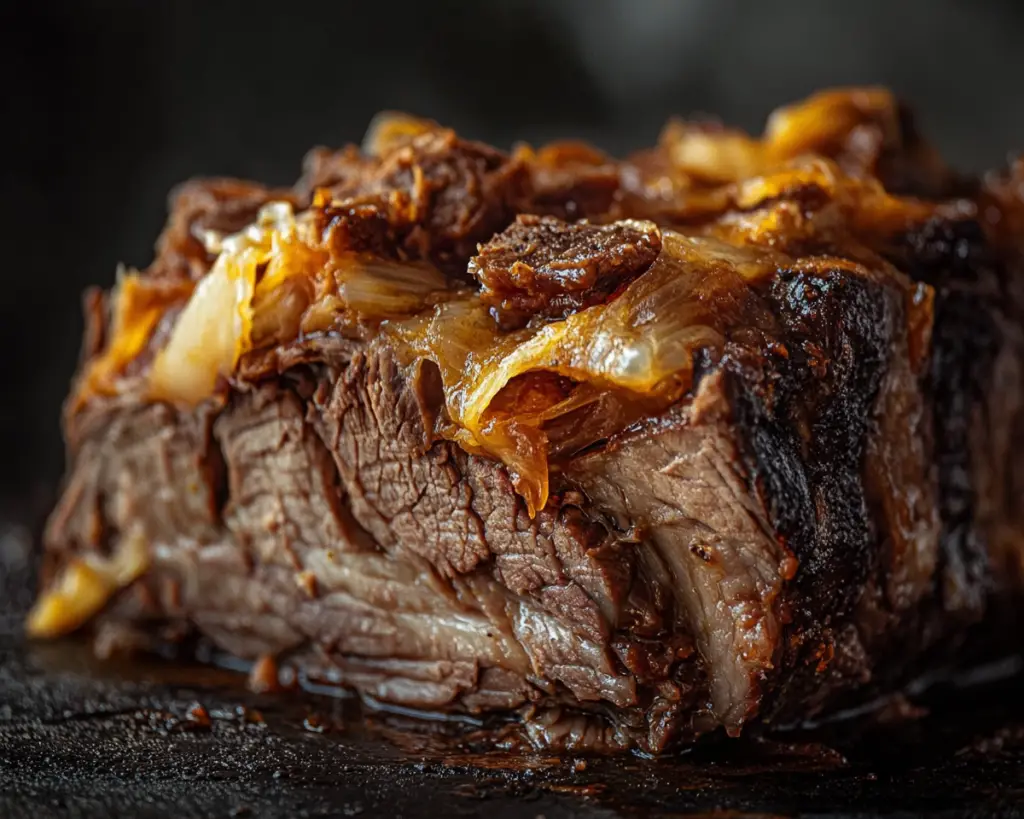 crockpot brisket, slow-cooked beef brisket, tender brisket recipe, easy beef brisket, one-pot brisket meal, brisket in a slow cooker