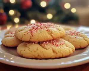 holiday butter cookies, Christmas gooey cookies, festive cookie recipe, cream cheese cookies for Christmas, easy holiday baking ideas