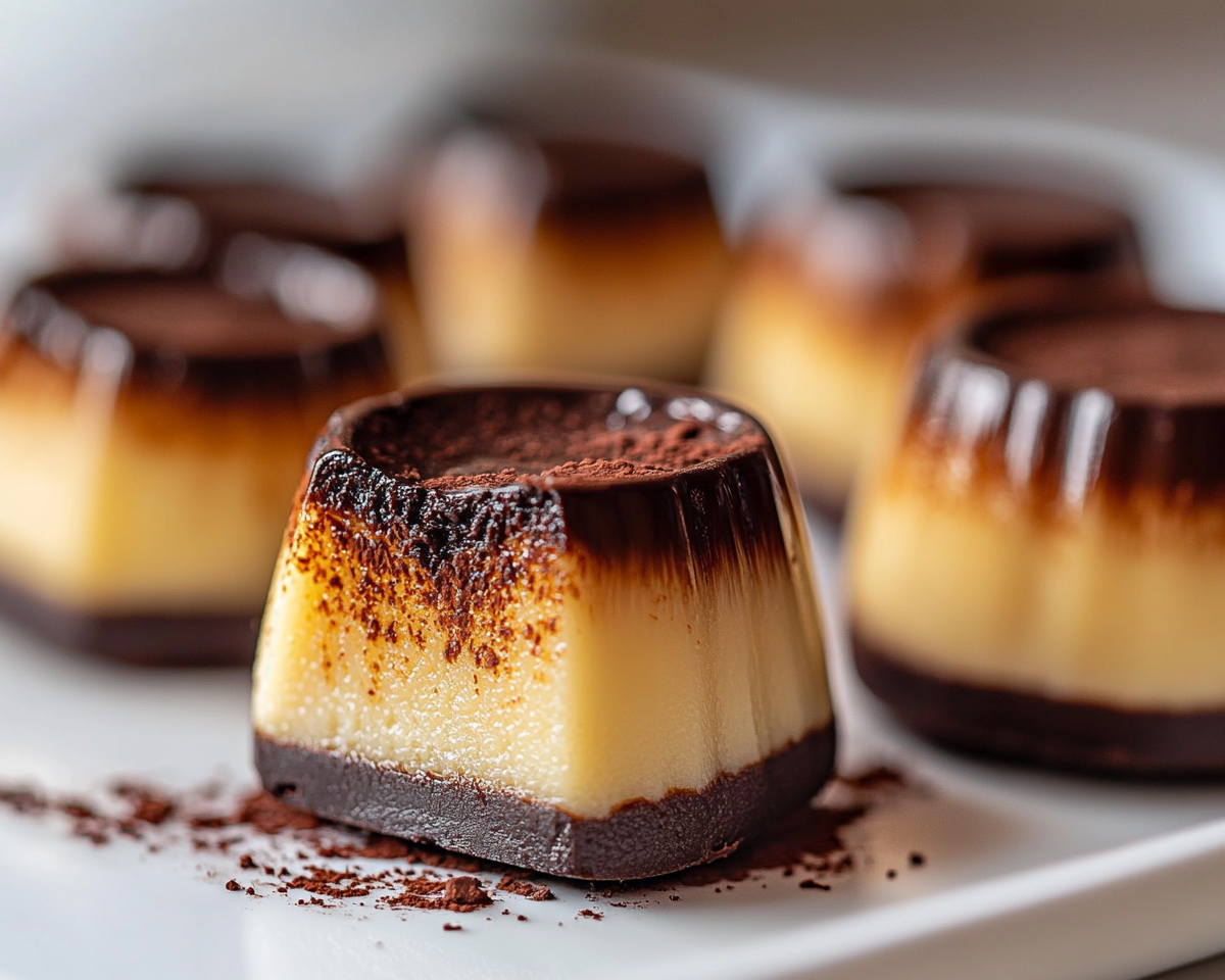 chocoflan mini desserts, mini caramel flan cakes, chocolate flan recipe, mini Mexican desserts, layered flan cake, flan and chocolate cake combo