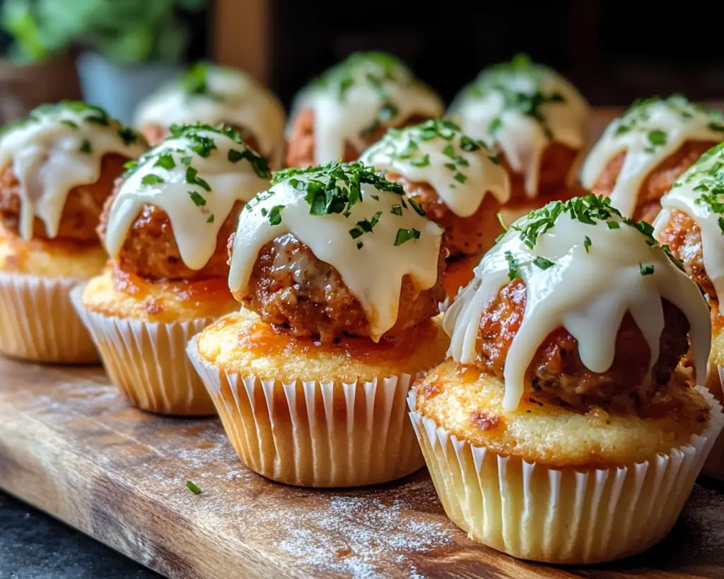 mini meatball cupcakes, meatball muffin cups, sub-inspired appetizers, cheesy meatball bites, party meatball recipes, Italian muffin snacks