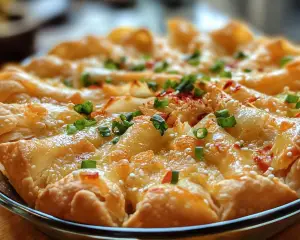 Crab rangoon dip recipe, creamy seafood dip, cheesy hot crab dip, party appetizer with crab, crab and cheese dip, warm crab dip