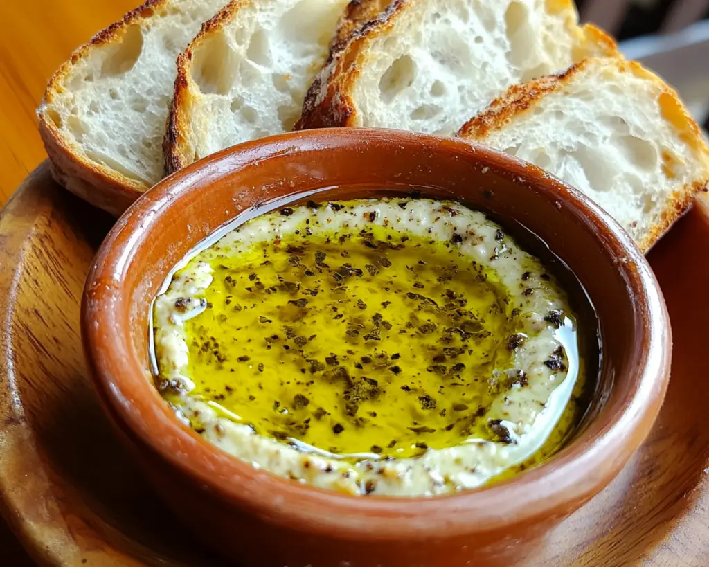 Mediterranean olive oil dip, bread dipping oil recipe, herbed olive oil for bread, easy appetizer dip, olive oil balsamic bread dip