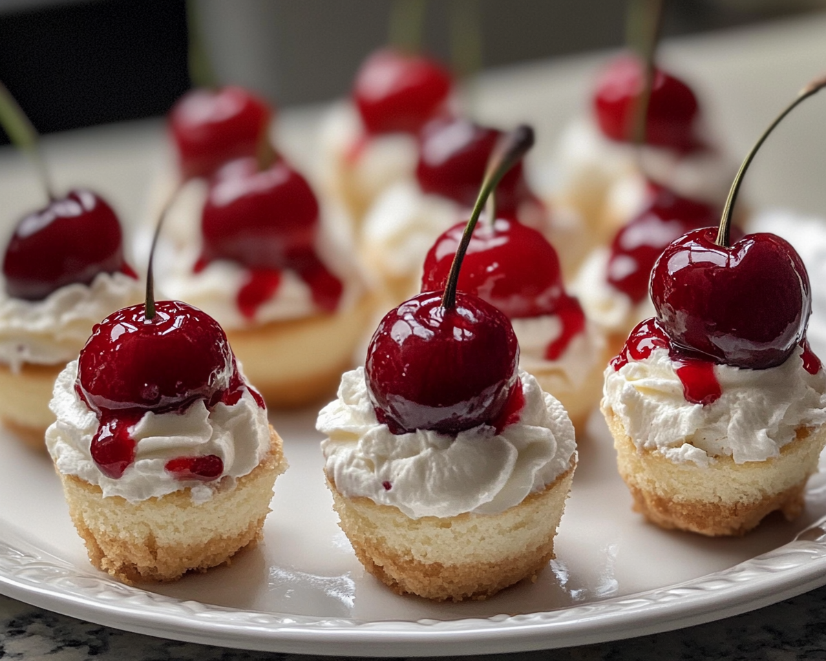 cherry dessert bites, no-bake cherry energy balls, healthy cherry power snacks, cherry protein balls, shortcake-inspired energy bites, cherry oat bites