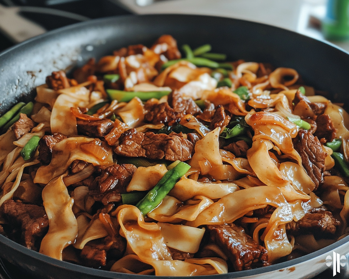 easy beef noodle stir fry, quick Mongolian noodles, Asian beef noodle recipe, sweet and savory beef noodles, stir fry beef noodles recipe