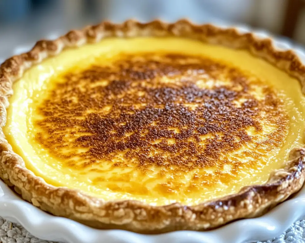 traditional egg custard pie, Southern custard pie, classic custard pie recipe, creamy custard pie, homemade egg custard pie