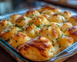 Bubble-up chicken casserole, biscuit bake recipe, cheesy chicken casserole, comfort food chicken bake, creamy chicken and biscuit dish