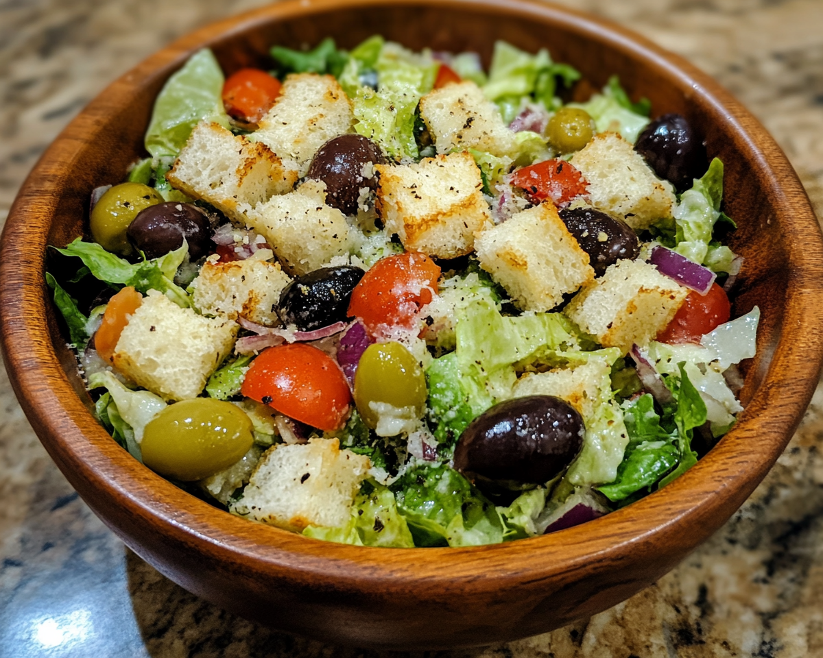 Homemade Olive Garden salad, Olive Garden salad copycat, Italian salad recipe, Olive Garden-style salad, copycat salad dressing recipe, classic Italian salad