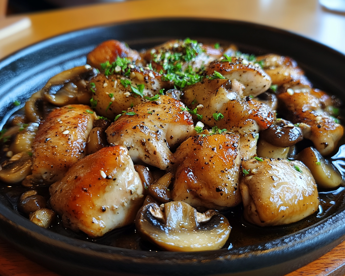 black pepper chicken recipe, stir-fry chicken with mushrooms, black pepper stir-fry, chicken and mushroom skillet, savory chicken recipes, easy stir-fry dinner