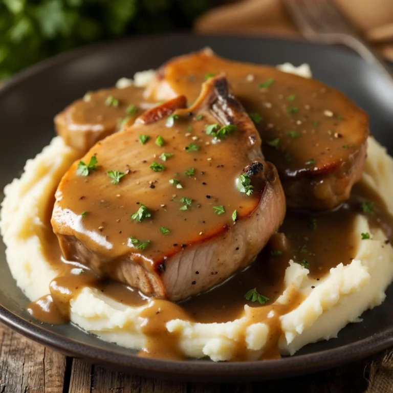 #SouthernFood #SmotheredPorkChops #ComfortFood #PorkChopRecipes #MashedPotatoes #EasyDinnerIdeas #SoulFood #HomemadeGravy