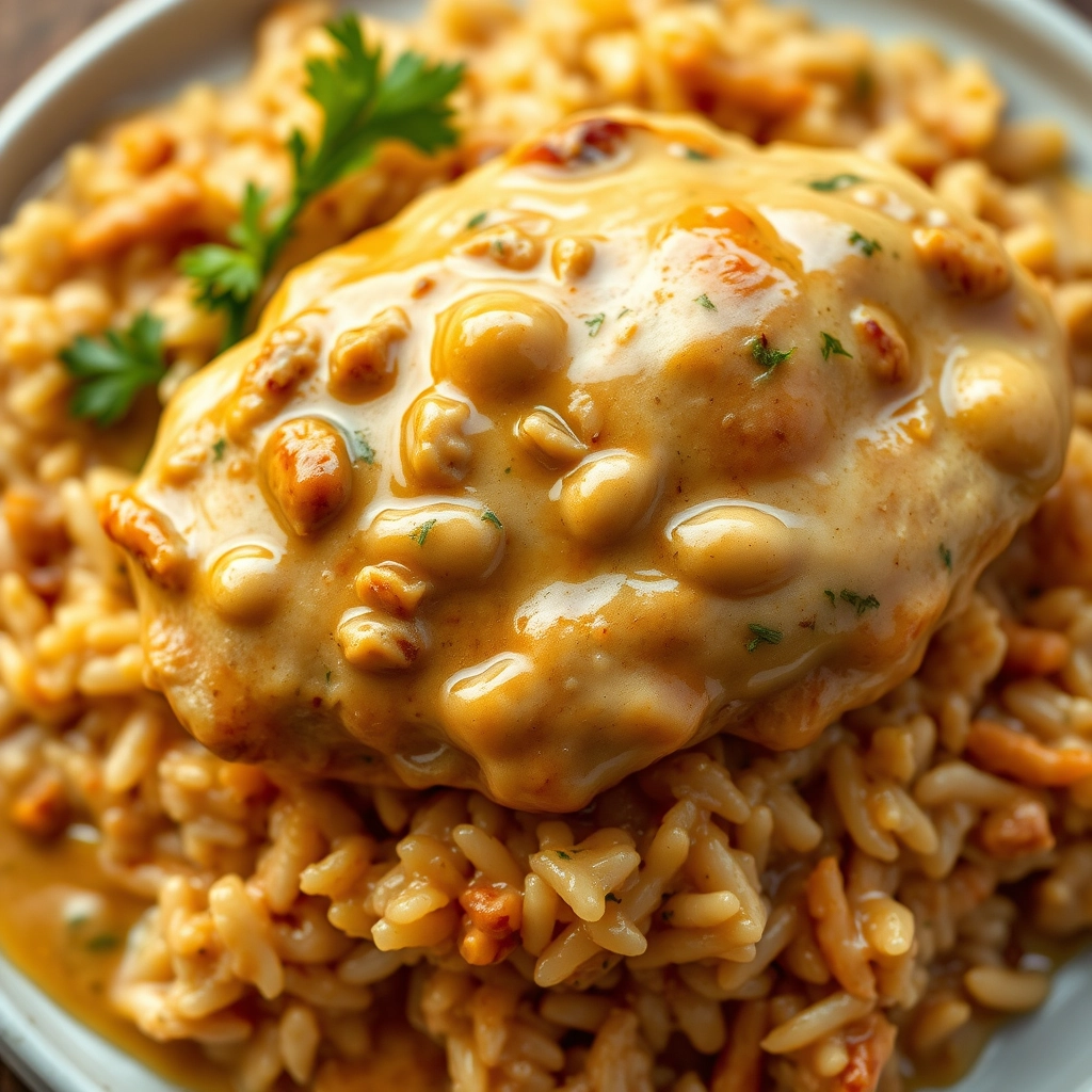 best-creamy-smothered-chicken-rice