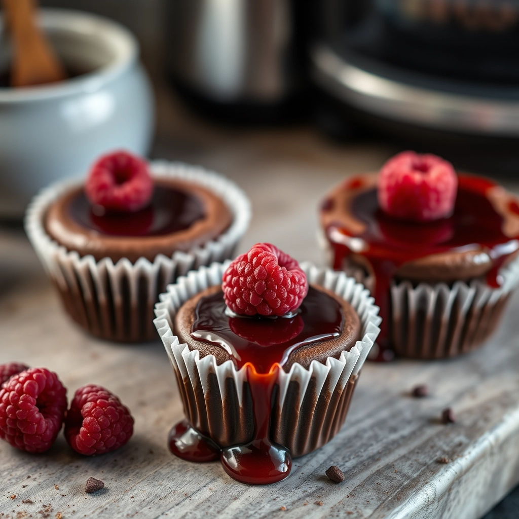 easy-dark-chocolate-cups-raspberry-jam