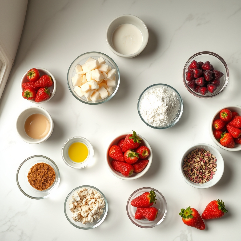 Fresh Strawberry Cream Cups (No Sugar Added!) ingredients