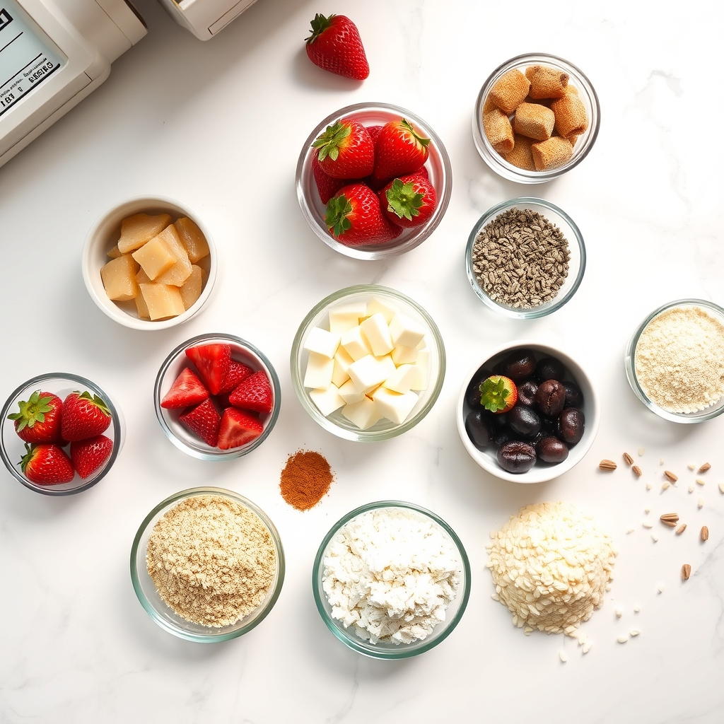 Healthy Strawberry Shortcake Jars You’ll Love ingredients