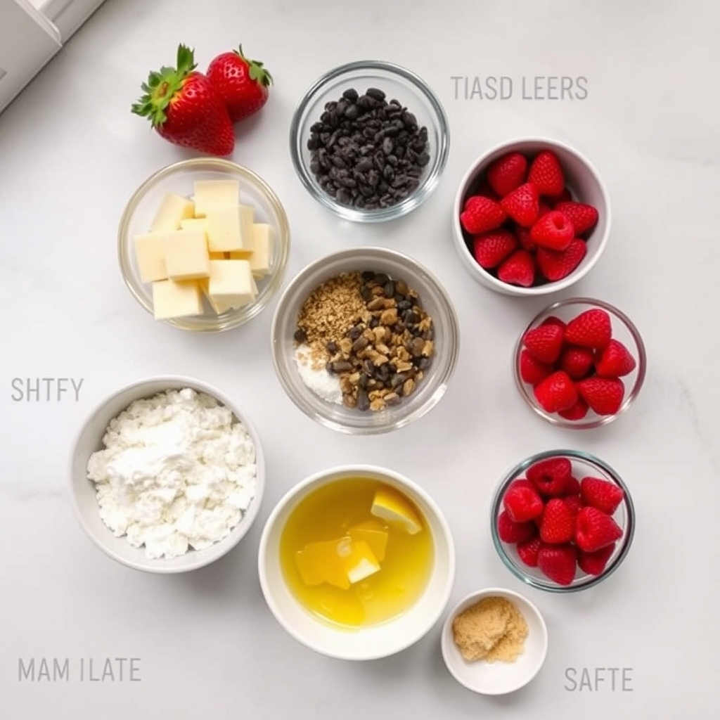Keto Strawberry Cheesecake Parfaits (No Bake!) ingredients