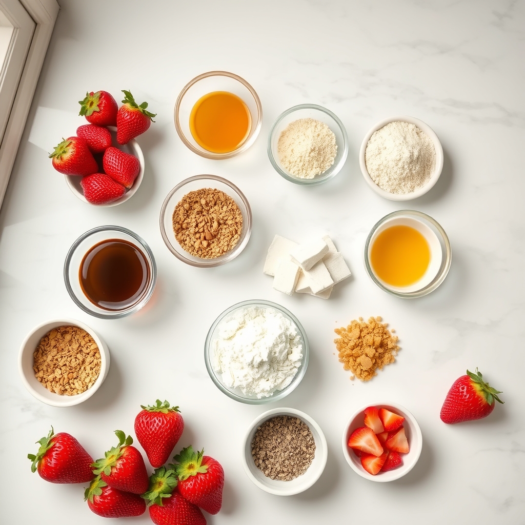 Keto Strawberry Cream Pie Cups ingredients