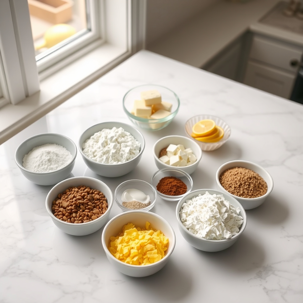 Lemon Crumb Bars ingredients