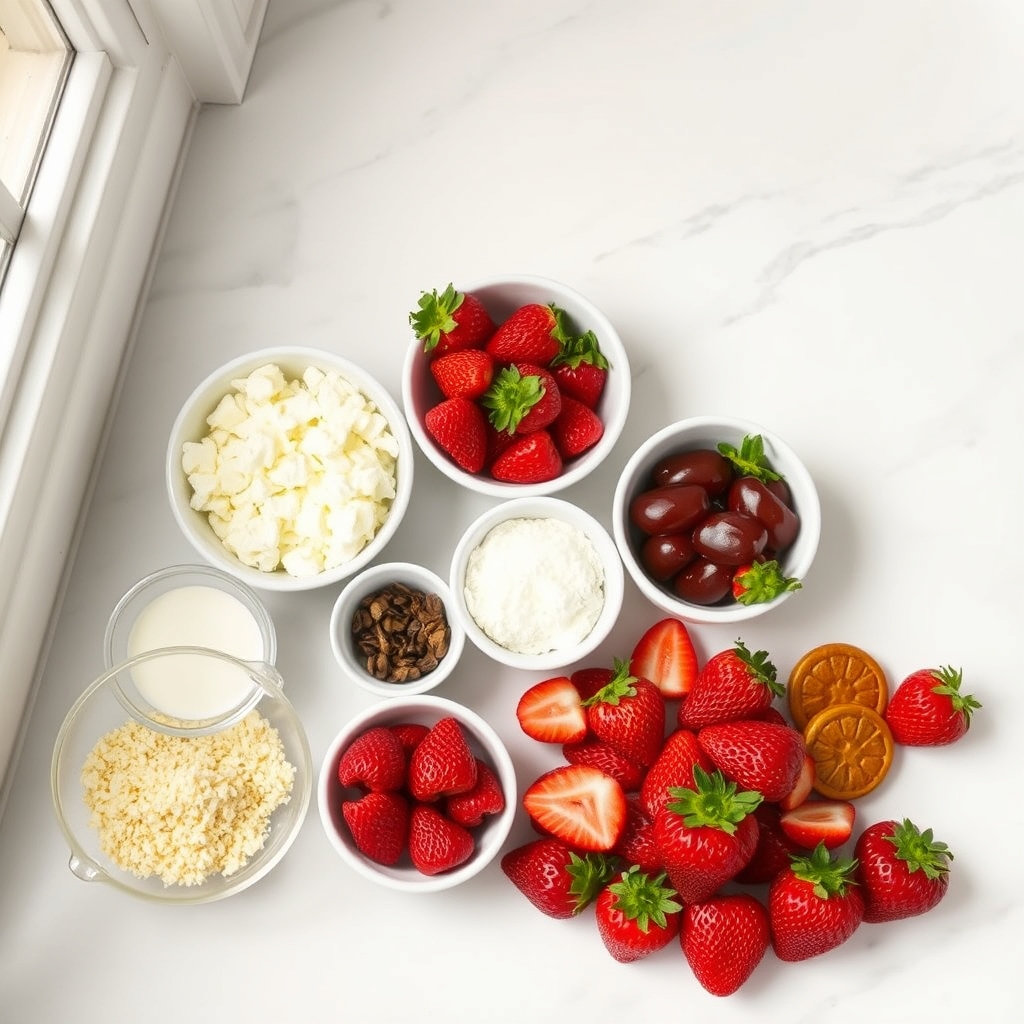 Low Carb Strawberry Cheesecake Cups ingredients