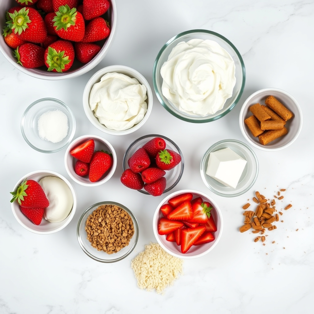 Low Carb Strawberry Cupcakes with Whipped Cream ingredients