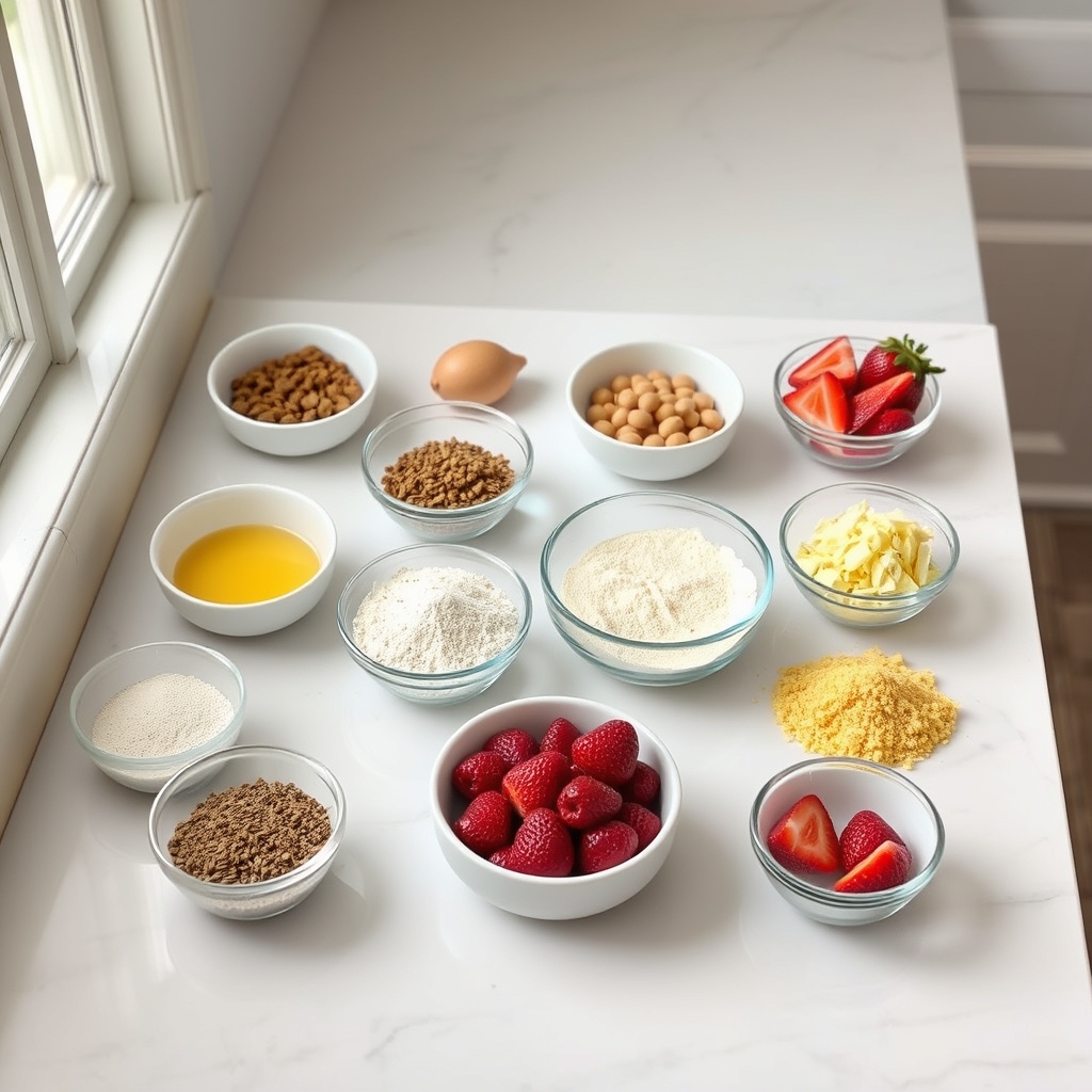 Low Carb Strawberry Mousse Parfaits ingredients