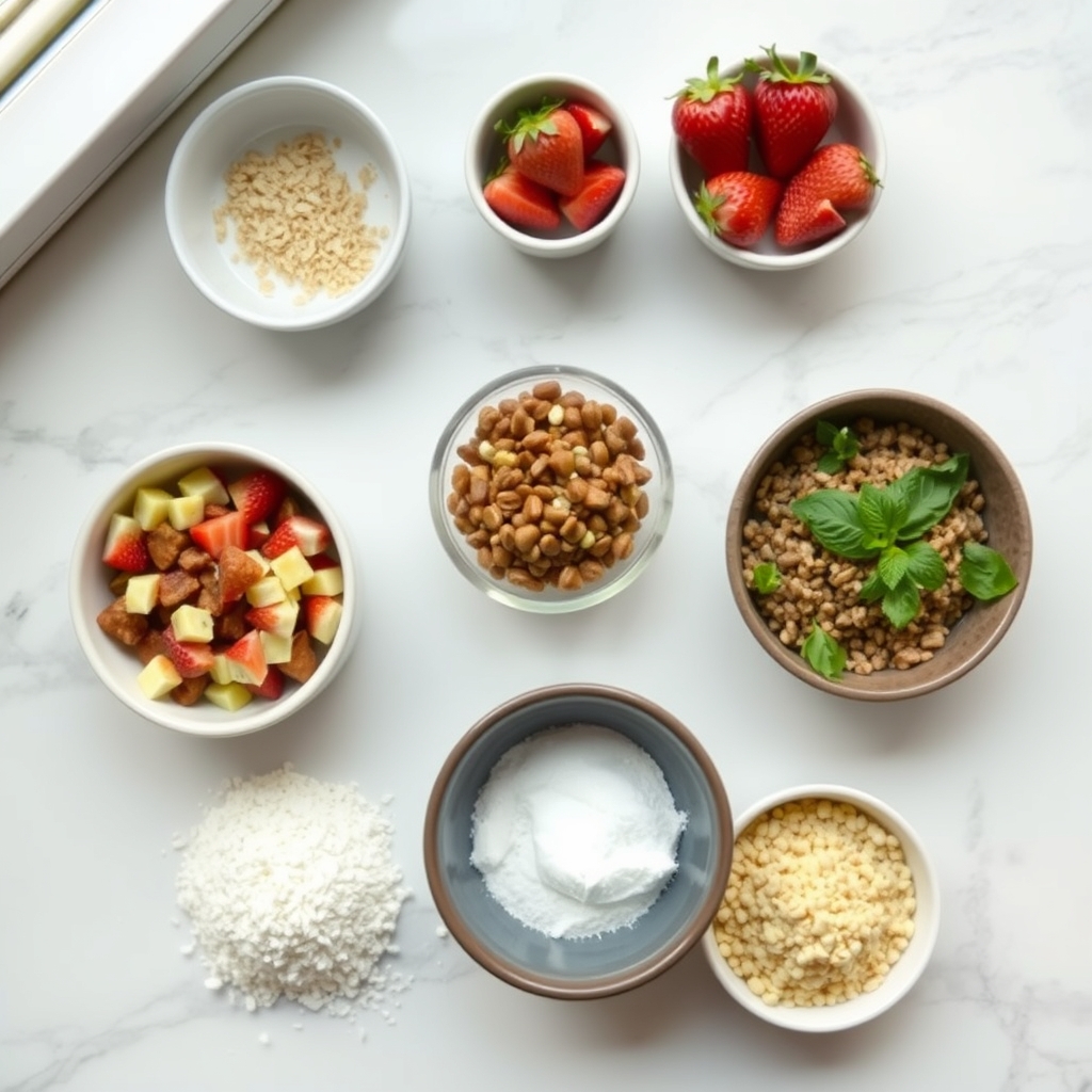 Low Carb Strawberry Shortcake Chia Pudding Cups ingredients