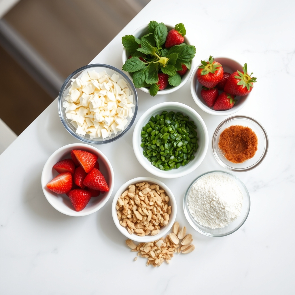 Quick & Easy Low Carb Strawberry Dessert Cups ingredients