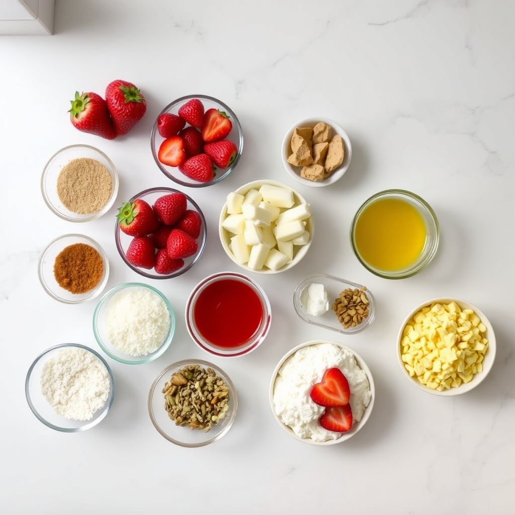 Strawberry Shortcake Pudding Cups (No Sugar!) ingredients