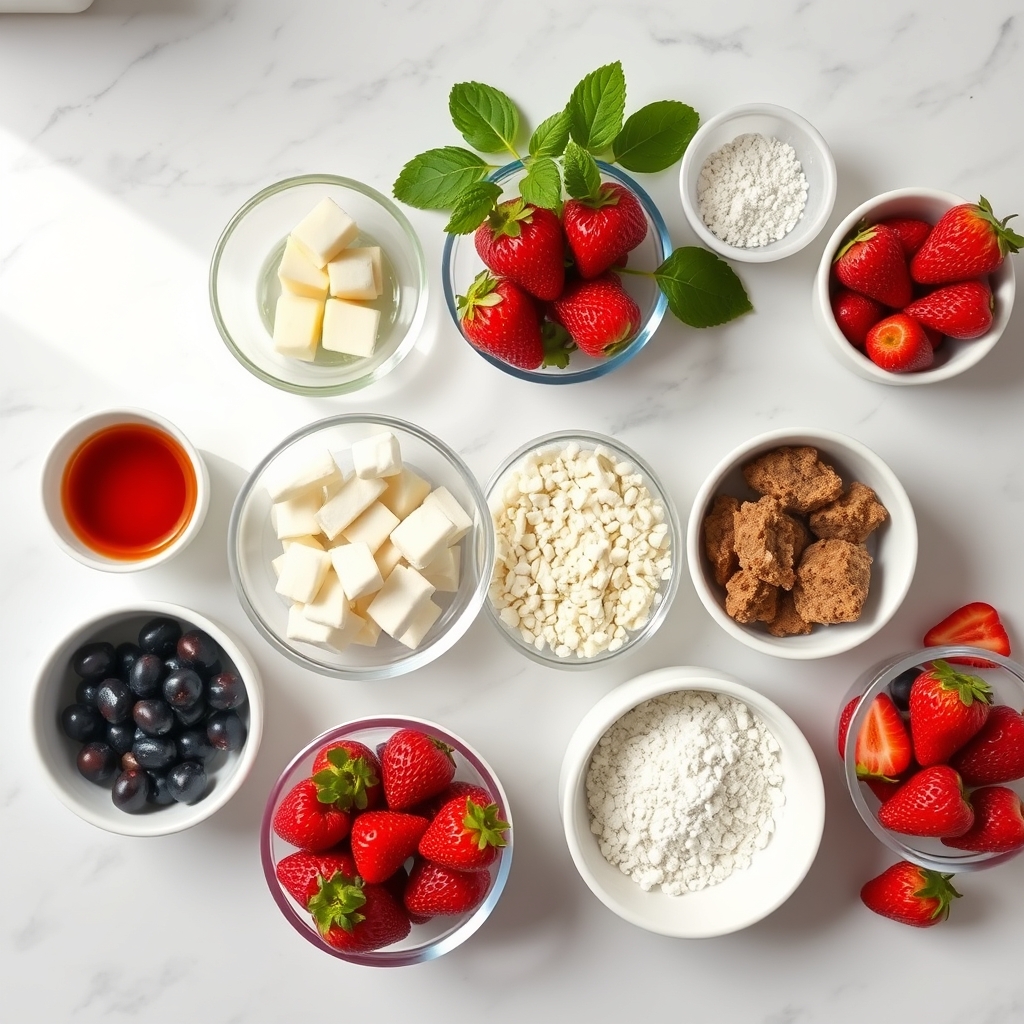 Sugar-Free Strawberry Dessert Cups ingredients