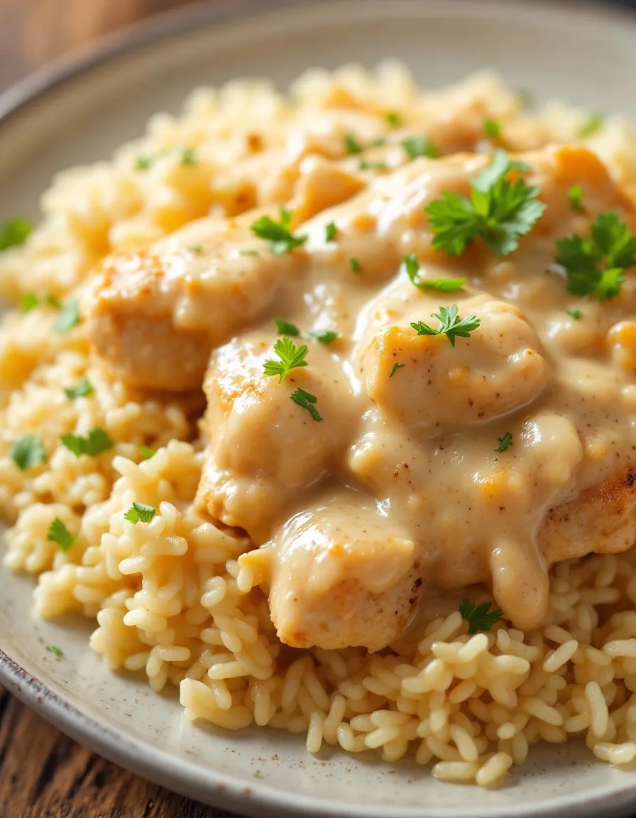 best-creamy-smothered-chicken-rice