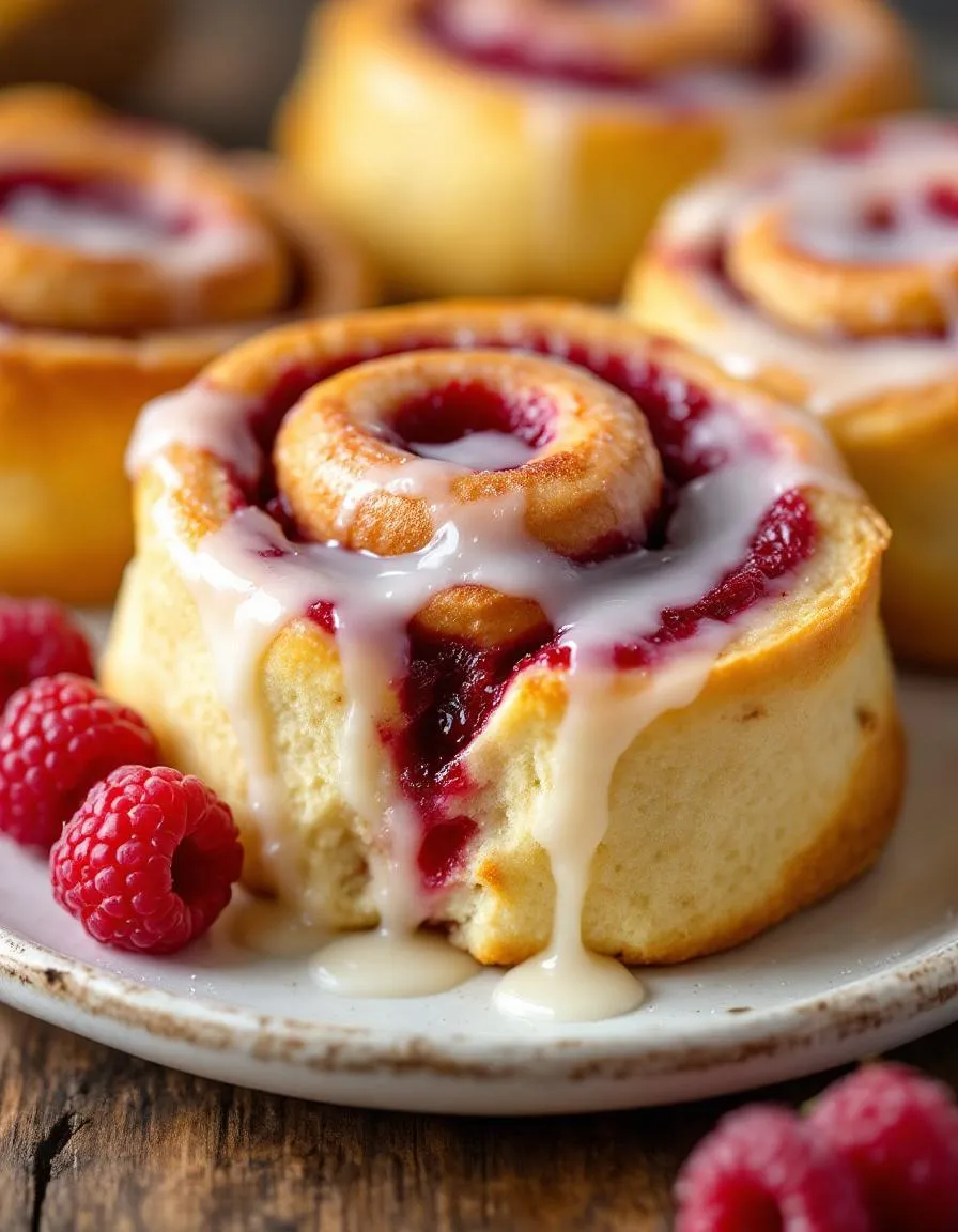 best-raspberry-cinnamon-rolls-lemon-glaze