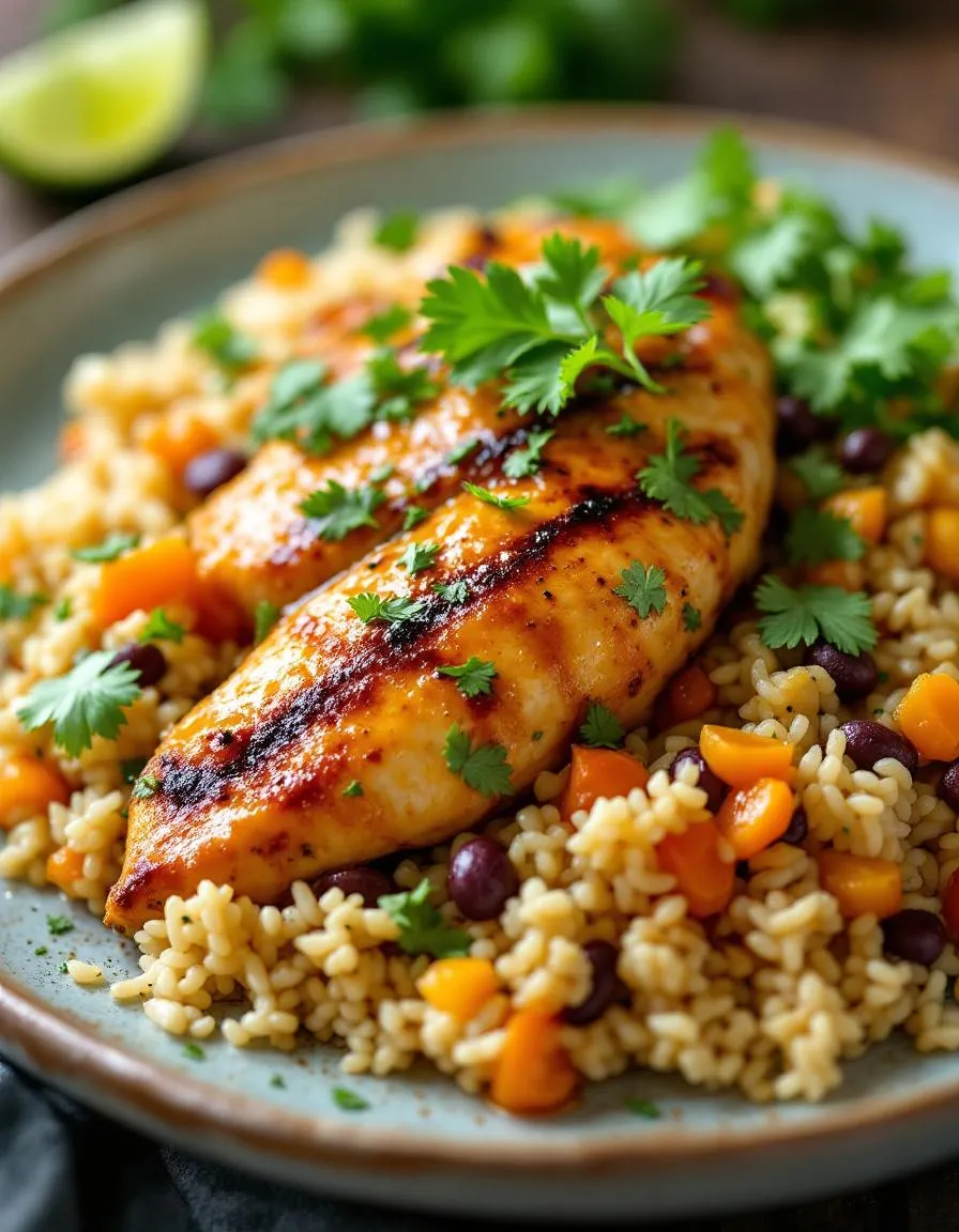easy-cilantro-orange-chicken-rice