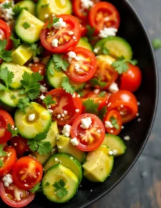 easy-cucumber-tomato-avocado-salad