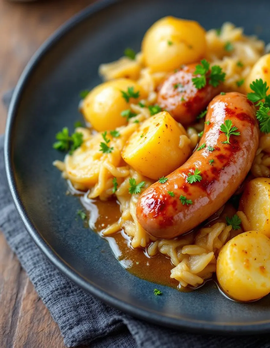 easy-sausage-sauerkraut-potatoes-recipe