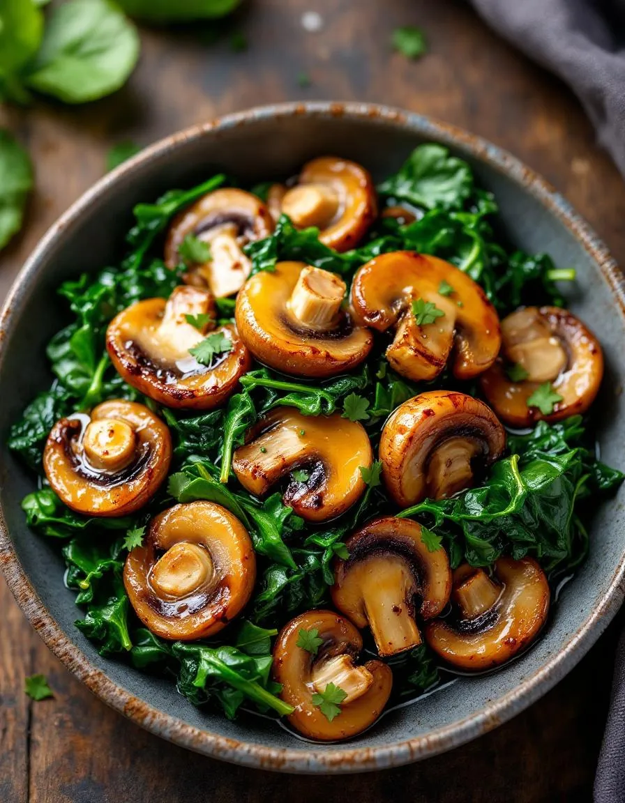 easy-sauteed-mushrooms-spinach