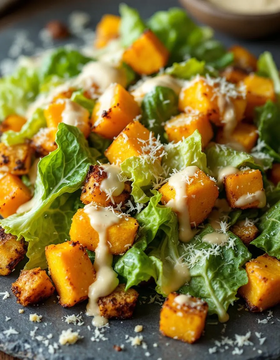 best-autumn-caesar-salad-squash-croutons