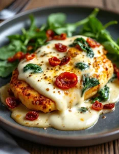 best-creamy-baked-tuscan-chicken